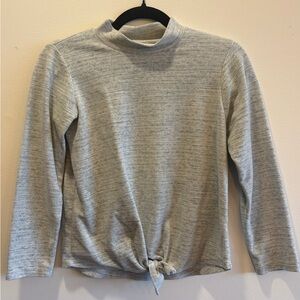 Old Navy Gray Long Sleeve Tee with Knot Detail